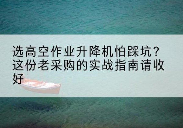 凤阳高空作业升降机厂家推荐-选高空作业升降机怕踩坑？这份老采购的实战指南请收好